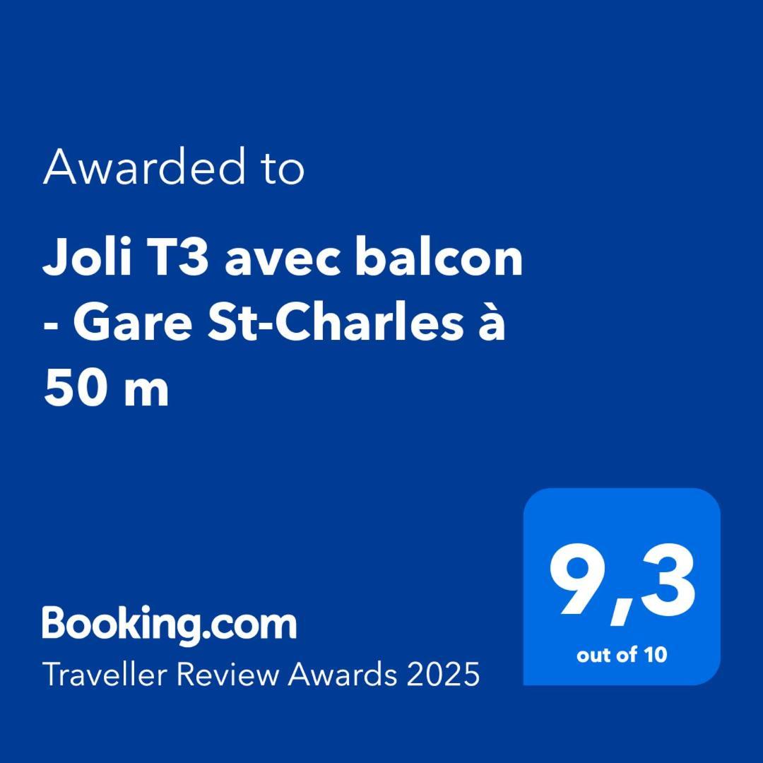 마르세유 Joli T3 Avec Balcon - Gare St-Charles A 50 M 아파트 외부 사진